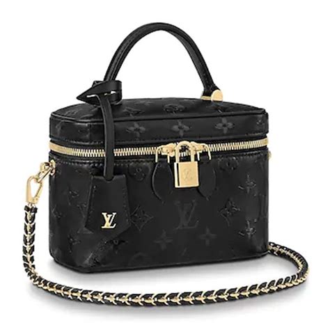 louis vuitton black vanity bag